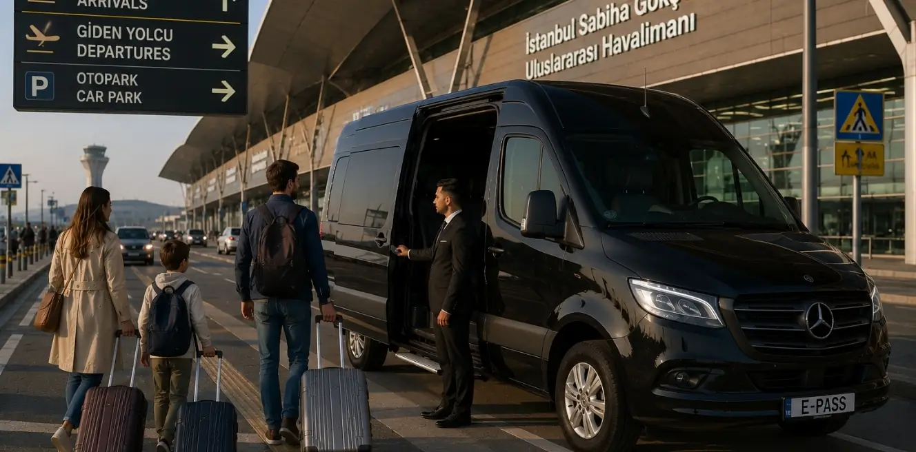 Sabiha Gokcen Airport Saw Private Arrival Departure Transfer By Sprinter 10 Seater 